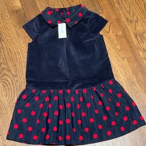 New! Sweet navy velvet dress (baby gap size 3)